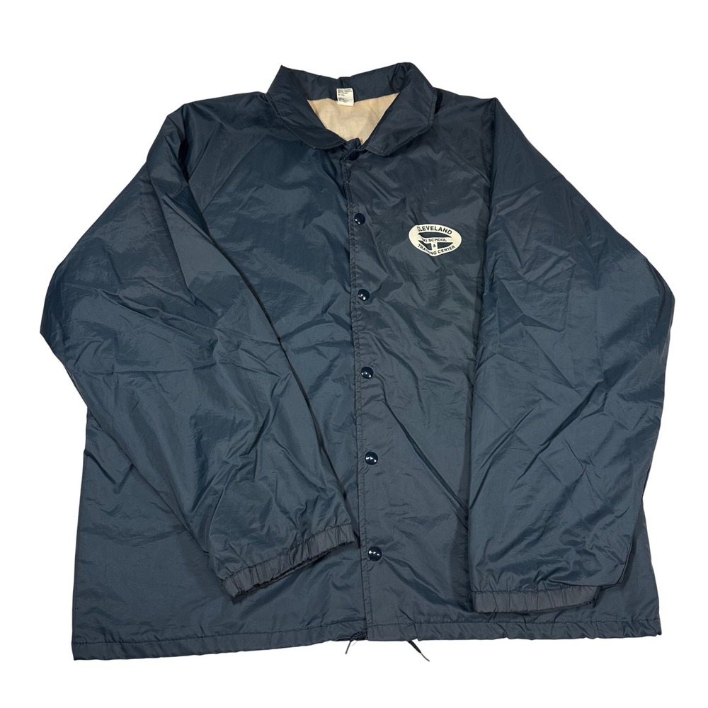 Vintage Cleveland Ski School Training Center Coaches Jacket Navy Blue XL USA